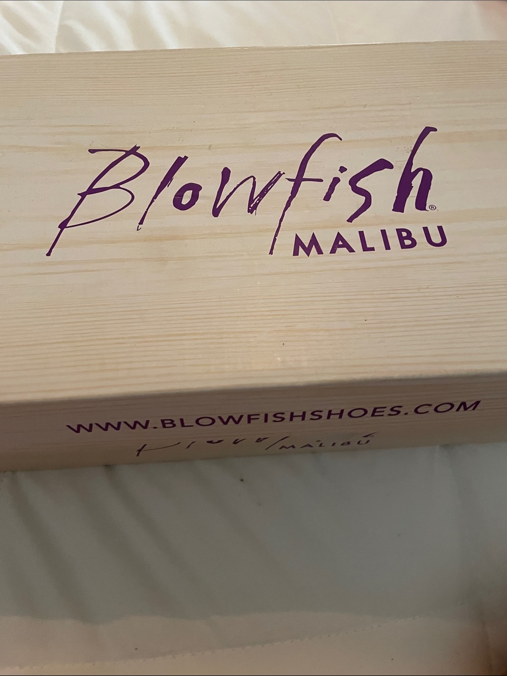 Blowfish Men's Sneakers - Purple Logo on Tan Box